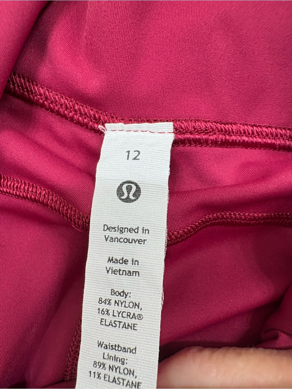 lululemon athletica Burgundy Leggings with Side Pockets - Picture 4 of 4